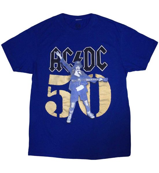 AC/DC: Gold Fifty - Blue T-Shirt