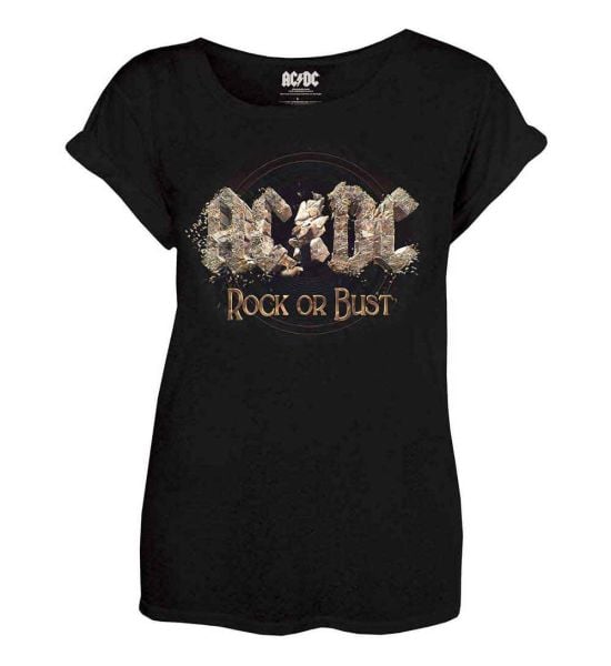 AC/DC: Rock or Bust - Ladies Black T-Shirt