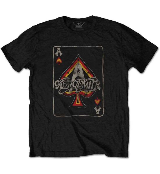 Aerosmith: Ace - Black T-Shirt