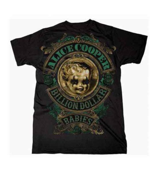 Alice Cooper: Billion Dollar Baby Crest - Black T-Shirt