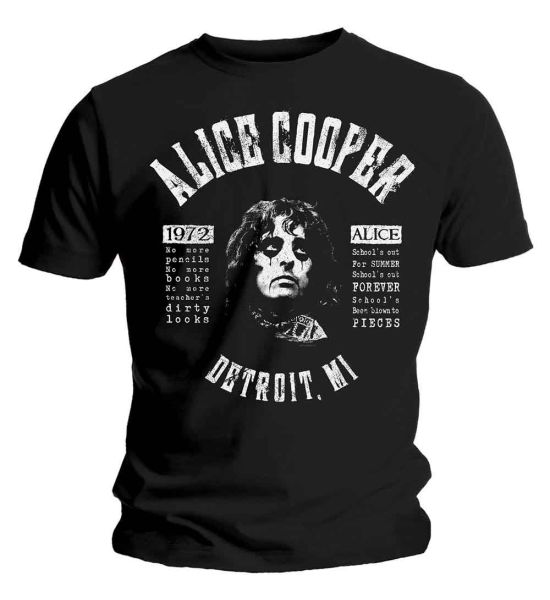 Alice Cooper: School's Out Lyrics - Black T-Shirt