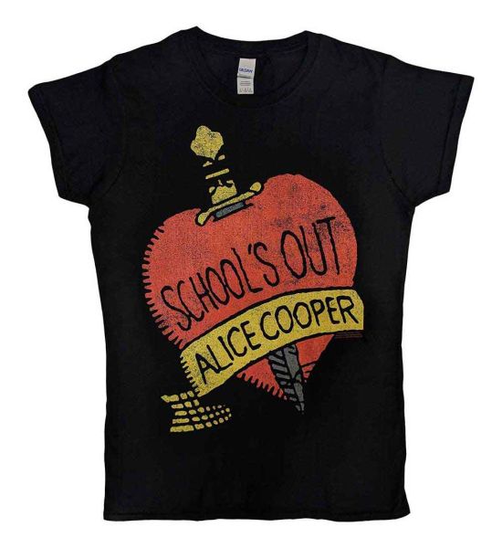 Alice Cooper: School's Out (Skinny Fit) - Ladies Black T-Shirt