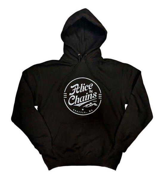 Alice In Chains: Circle Emblem - Black Pullover Hoodie