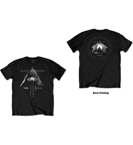 Alice In Chains: Fog Mountain (Back Print) - Black T-Shirt