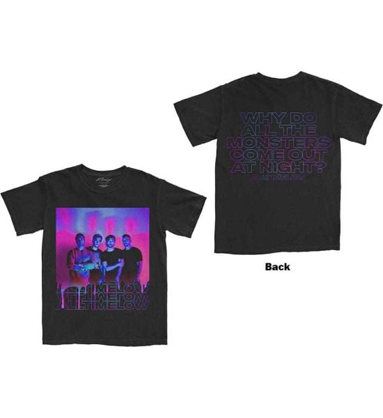 All Time Low: Blurry Monster (Back Print) - Black T-Shirt