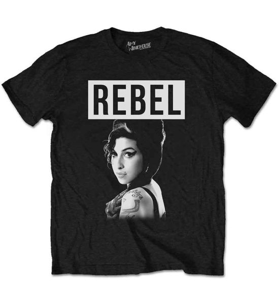 Amy Winehouse: Rebel - Black T-Shirt