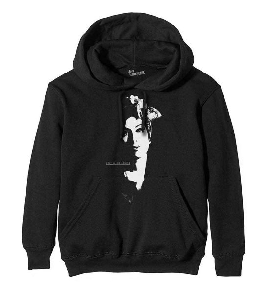 Amy Winehouse: Scarf Portrait - Black Pullover Hoodie