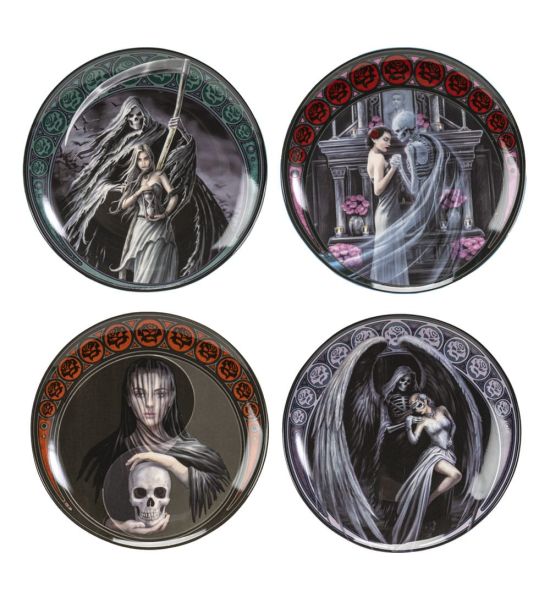 Anne Stokes: Dance with Death Plates 4-Pack