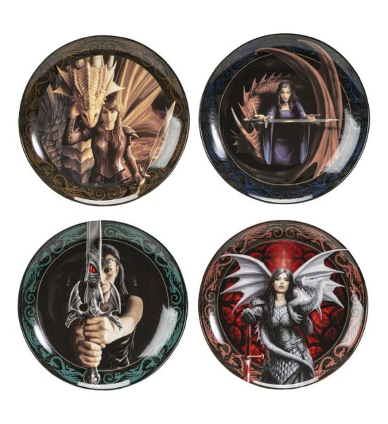 Anne Stokes: Warrior Maidens Plates 4-Pack