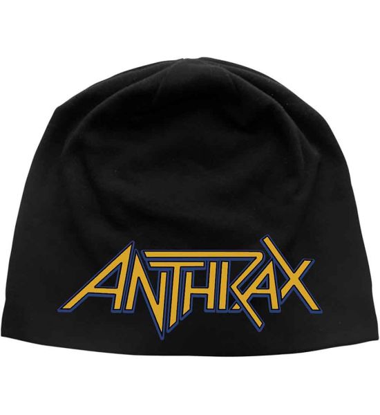 Anthrax: Logo (Discharge Print) - Black Beanie Hat Preorder