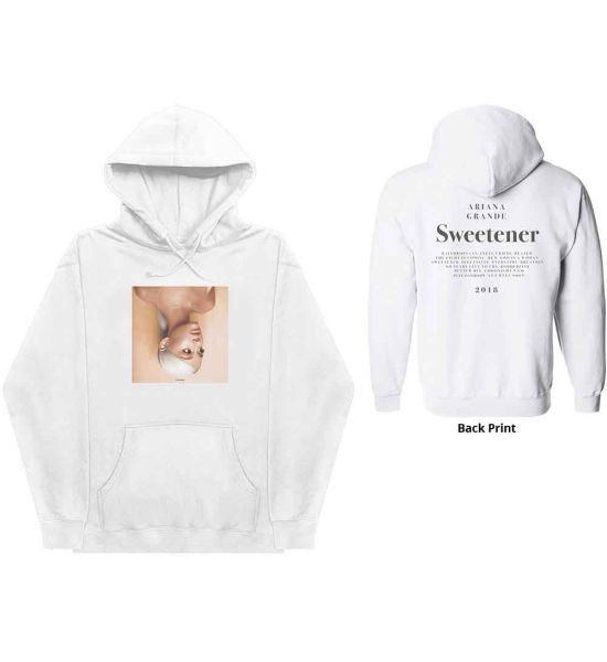 Ariana Grande: Sweetener (Back Print) - White Pullover Hoodie