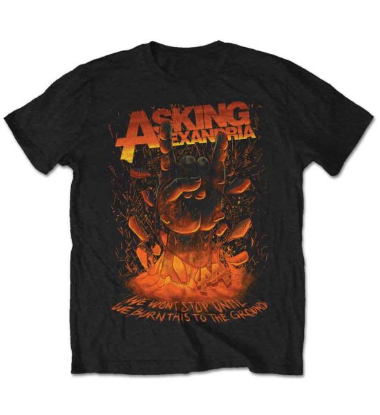 Asking Alexandria: Metal Hand - Black T-Shirt