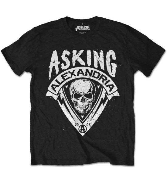 Asking Alexandria: Skull Shield - Black T-Shirt