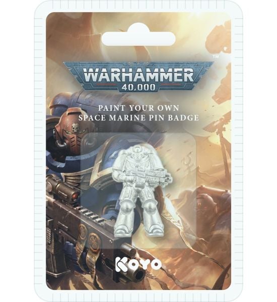 Warhammer 40,000: Paint Your Own Space Marine Pin Badge