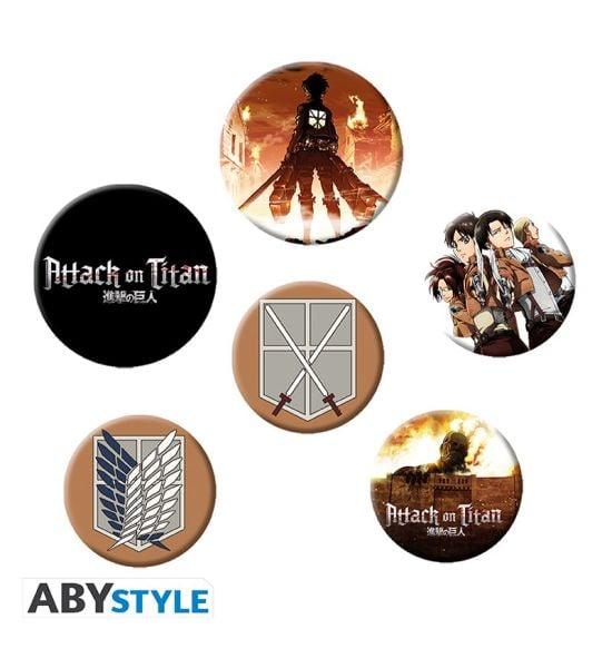 Attack On Titan: Characters Badge Pack Preorder