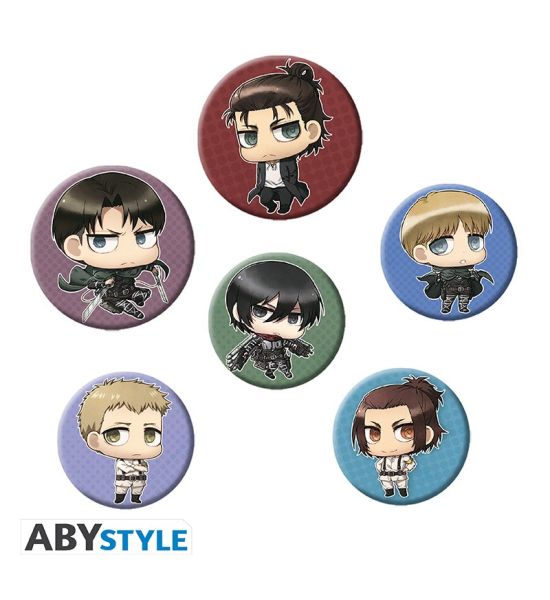 Attack On Titan: Chibi Characters Badge Pack