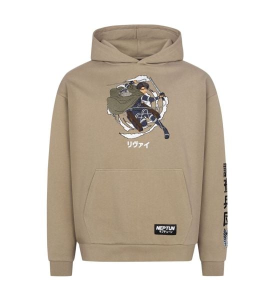 Attack on Titan: Hooded Sweater Graphic Khaki