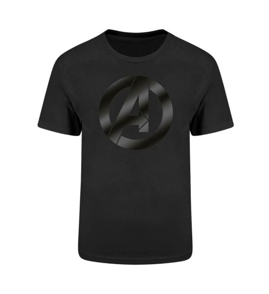 The Avengers: Black On Black Icon T-Shirt