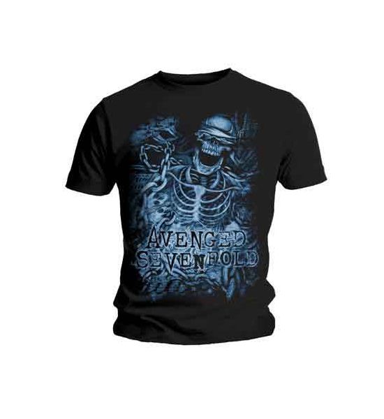 Avenged Sevenfold: Chained Skeleton - Black T-Shirt