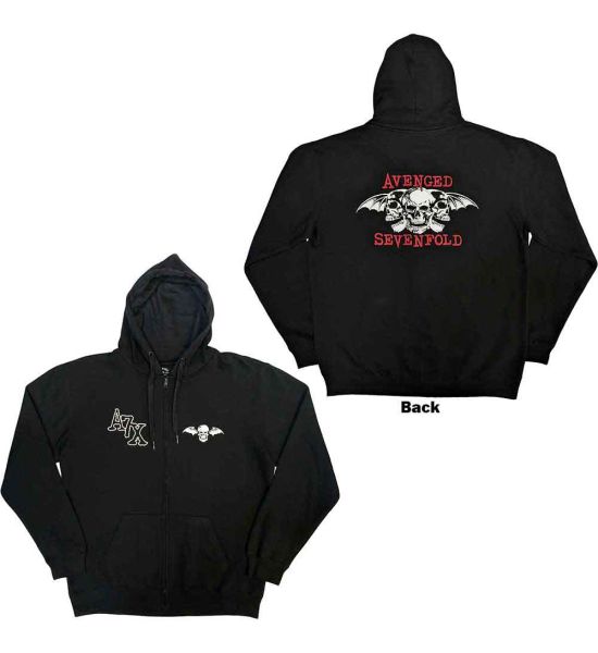 Avenged Sevenfold: Dead Head (Back Print) - Black Zip-up Hoodie