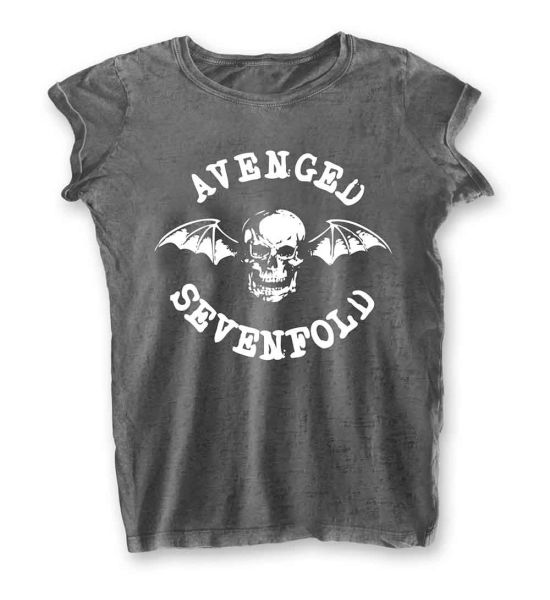 Avenged Sevenfold: Deathbat (Burnout) - Ladies Charcoal Grey T-Shirt