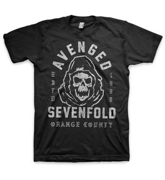 Avenged Sevenfold: So Grim Orange County - Black T-Shirt