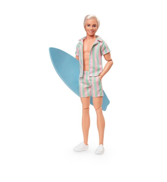 Barbie: Ken Wearing Pastel Striped Beach Matching Set The Movie Doll