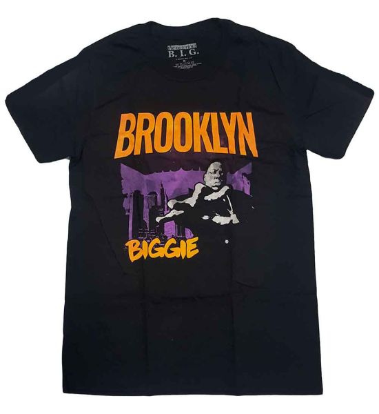 Biggie Smalls: Brooklyn Orange - Black T-Shirt