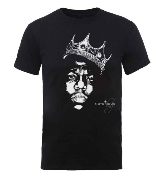 Biggie Smalls: Crown Face - Black T-Shirt