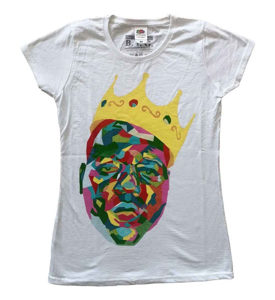 Biggie Smalls: Crown - Ladies White T-Shirt