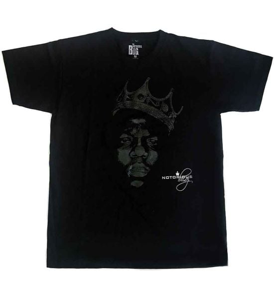 Biggie Smalls: Green Crown - Black T-Shirt