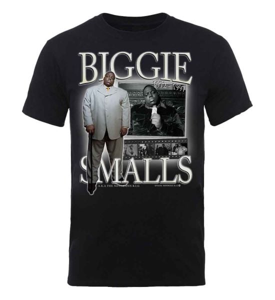 Biggie Smalls: Smalls Suited - Black T-Shirt