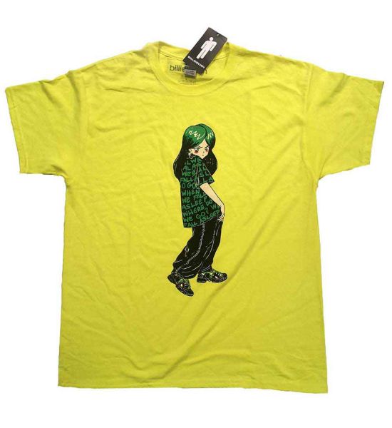 Billie Eilish: Anime Billie - Yellow T-Shirt