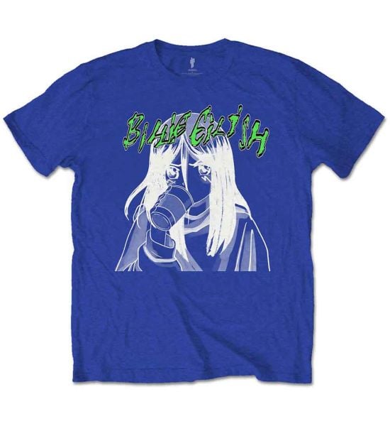 Billie Eilish: Anime Drink - Blue T-Shirt