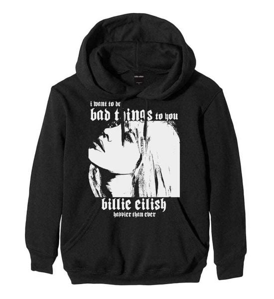 Billie Eilish: Bad Things - Black Pullover Hoodie