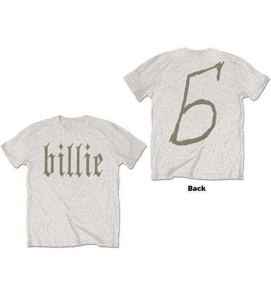 Billie Eilish: Billie 5 (Back Print) - Natural T-Shirt