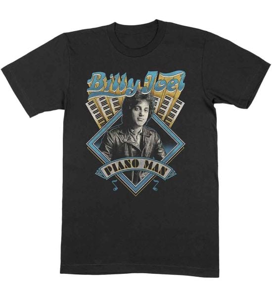 Billy Joel: Piano Man - Black T-Shirt