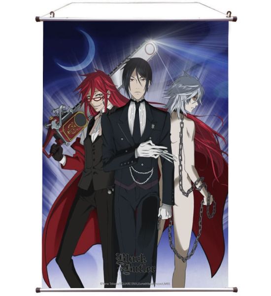 Black Butler: Sebastian, Grell & Pluto Wallscroll (60cm x 90cm)