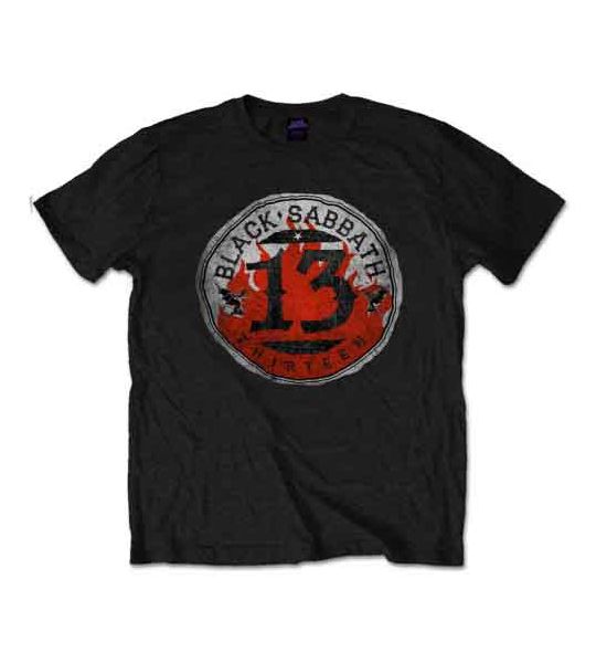 Black Sabbath: 13 Flame Circle - Black T-Shirt