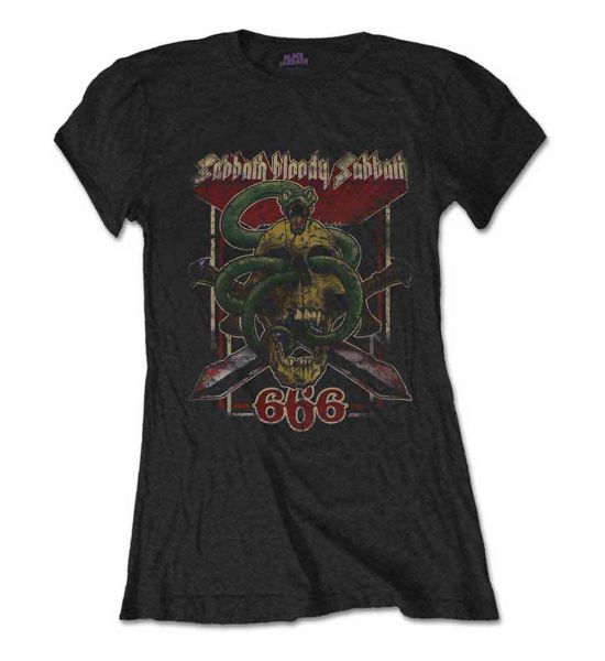 Black Sabbath: Bloody Sabbath 666 - Ladies Black T-Shirt