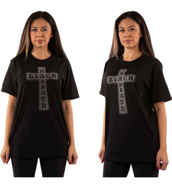 Black Sabbath: Cross (Embellished) - Black T-Shirt