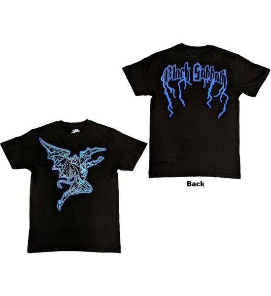 Black Sabbath: Lightning Henry (Jumbo Print, Back Print) - Black T-Shirt