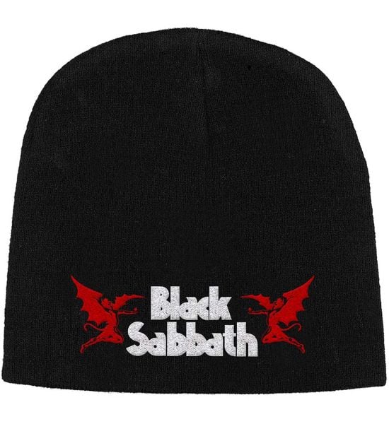 Black Sabbath: Logo & Devils - Black Beanie Hat