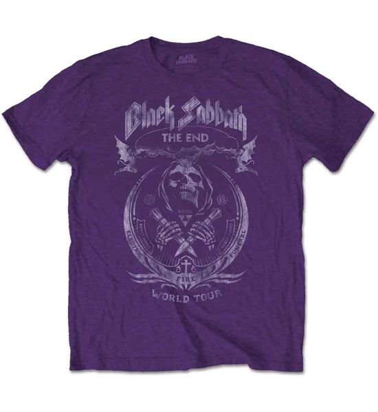 Black Sabbath: The End Mushroom Cloud - Purple T-Shirt