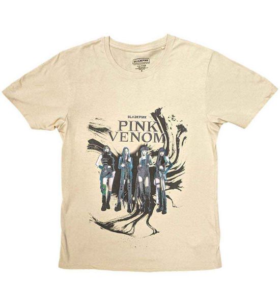 BlackPink: Pink Venom Oil Stroke - Sand T-Shirt