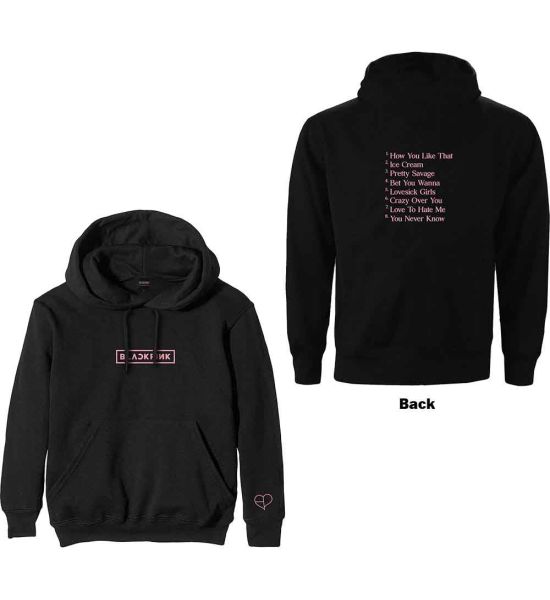 BlackPink: The Album Tracklist (Back Print) - Black Pullover Hoodie