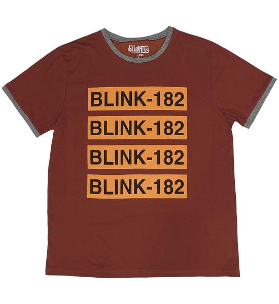 Blink-182: Logo Repeat - Red T-Shirt