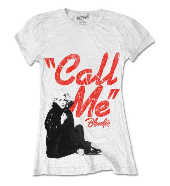 Blondie: Call Me - Ladies White T-Shirt