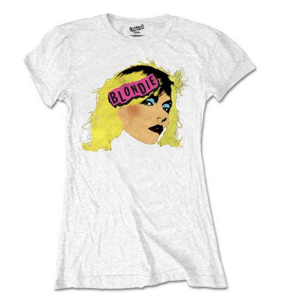 Blondie: Punk Logo - Ladies White T-Shirt