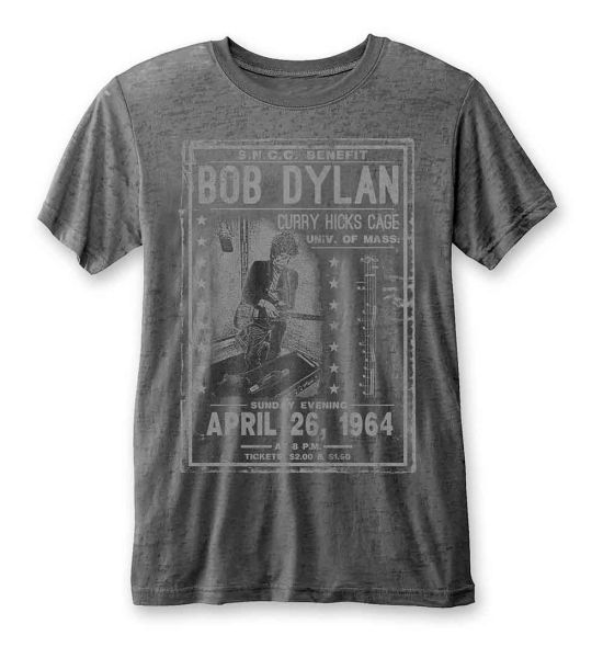 Bob Dylan: Curry Hicks Cage (Burnout) - Charcoal Grey T-Shirt